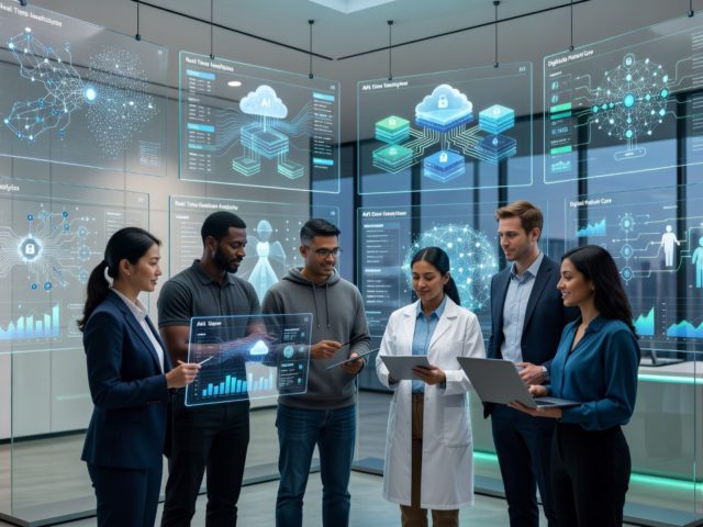 HealthTech staffing services team supporting digital healthcare technology projects