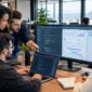 Brazilian software development team collaborating on a technology project