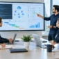 Diverse business and software development teams collaborating on a modern technology project