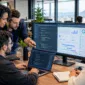 Brazilian software development team collaborating on a technology project